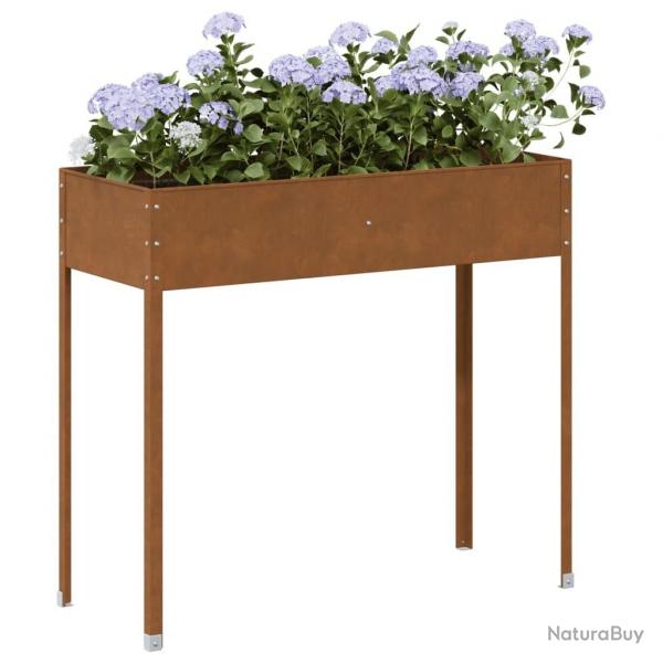 Jardinire 100,5x40,5x90 cm acier rsistant aux intempries alsavelo