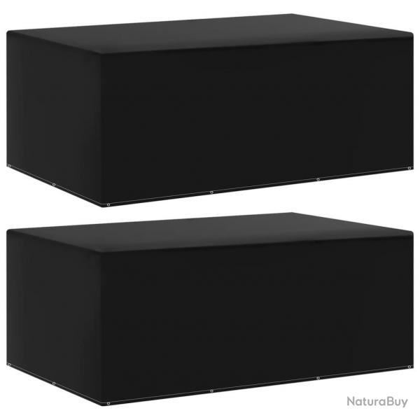Housses de salon de jardin 2 pcs 7 oeillets 225x143x90 cm alsavelo