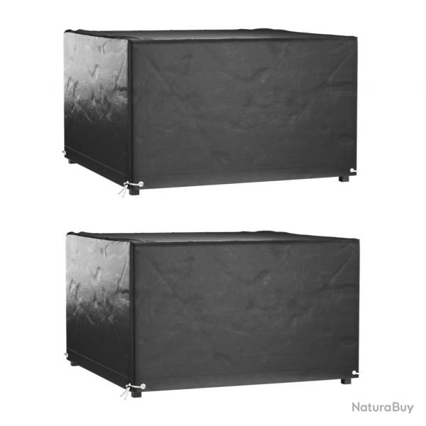 Housses de salon de jardin 2 pcs 8 oeillets 125x125x75 cm carr alsavelo