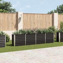 Jardinière 320x40x77 cm Acier galvanisé Anthracite alsavelo