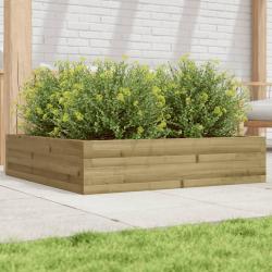 Jardinière 100x100x23 cm bois de pin imprégné alsavelo