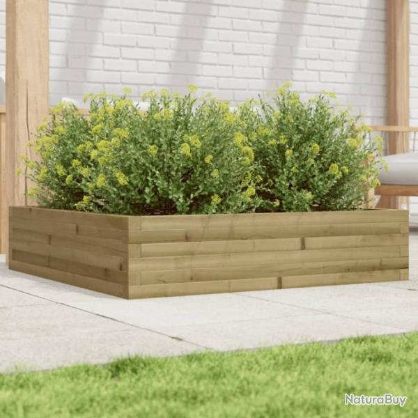 Jardinire 100x100x23 cm bois de pin imprgn alsavelo