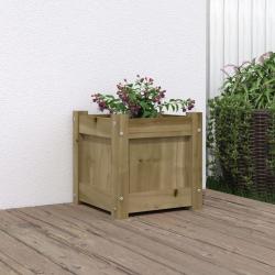 Jardinière 31x31x31 cm bois de pin imprégné alsavelo
