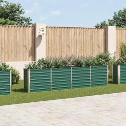 Jardinière 320x40x77 cm Acier galvanisé Vert alsavelo
