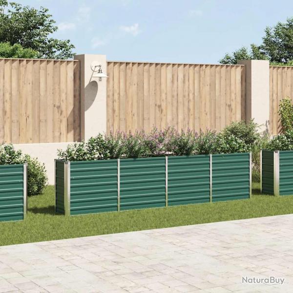 Jardinire 320x40x77 cm Acier galvanis Vert alsavelo