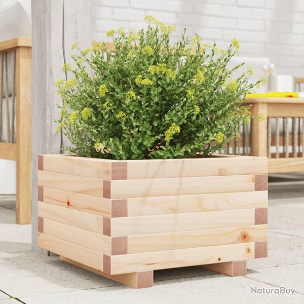 Jardinire 40x40x26,5 cm bois de pin massif alsavelo