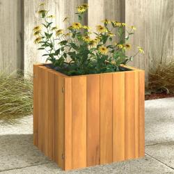 Jardinière 25x25x25 cm bois massif d'acacia alsavelo