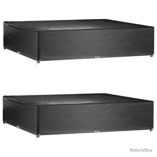 Housses de salon de jardin 2 pcs 16 oeillets 240x240x55 cm carr alsavelo