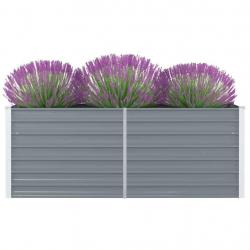 Jardinière 160 x 80 x 45 cm Acier galvanisé Gris alsavelo