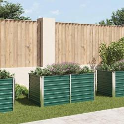 Jardinière 160 x 80 x 77 cm Acier galvanisé Vert alsavelo