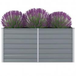 Jardinière 160 x 80 x 77 cm Gris Acier galvanisé alsavelo