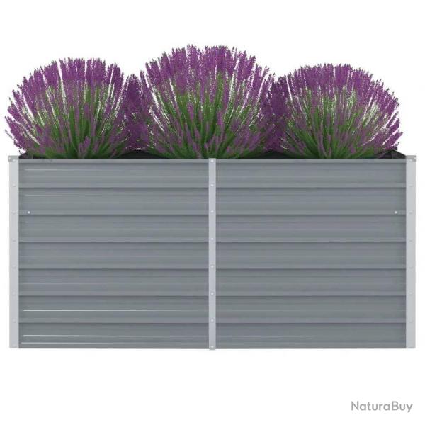 Jardinire 160 x 80 x 77 cm Gris Acier galvanis alsavelo