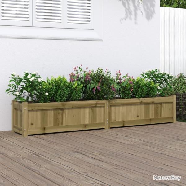 Jardinire 180x31x31 cm bois de pin imprgn alsavelo
