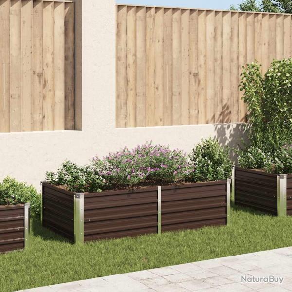 Jardinire 160 x 80 x 45 cm Acier galvanis Marron alsavelo