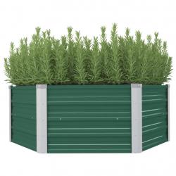 Jardinière 129 x 129 x 46 cm cm Acier galvanisé Vert alsavelo