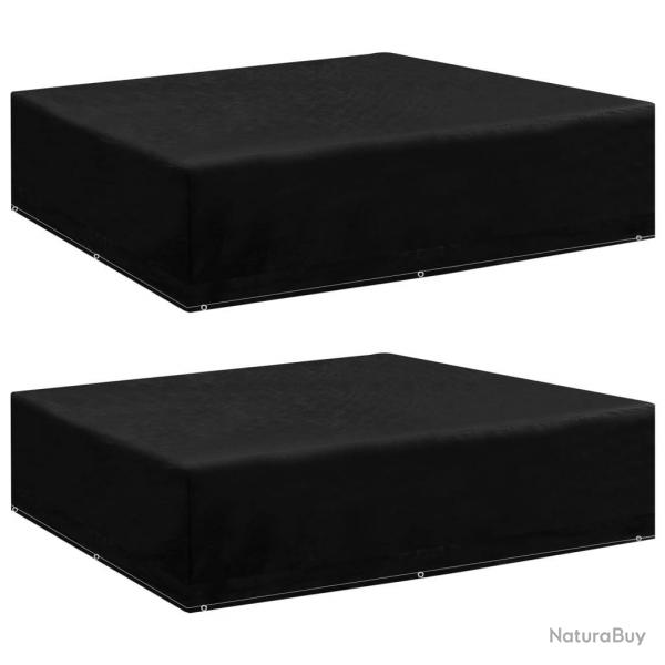 Housses de salon de jardin 2 pcs 8 oeillets 200x200x70 cm alsavelo