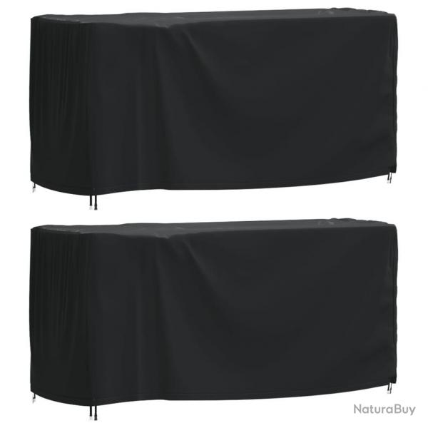 Housses de salon de jardin 2 pcs 180x70x90 cm impermable 420D alsavelo