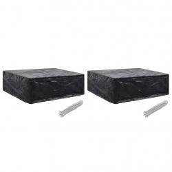 Housses de salon de jardin 2 pcs 8 oeillets 250x210x90 cm alsavelo