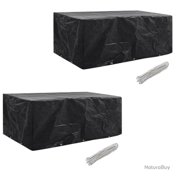 Housses de salon de jardin 2 pcs Rotin 10 oeillets 229 x 113 cm alsavelo