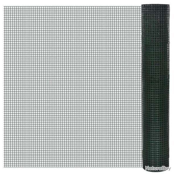 Grillage acier galvanis et revtement en PVC 10x1 m vert alsavelo