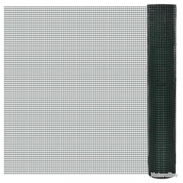 Grillage acier galvanis et revtement en PVC 10x1 m vert