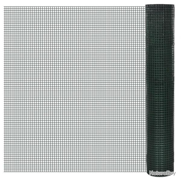 Grillage acier galvanis et revtement en PVC 10x1 m vert alsavelo