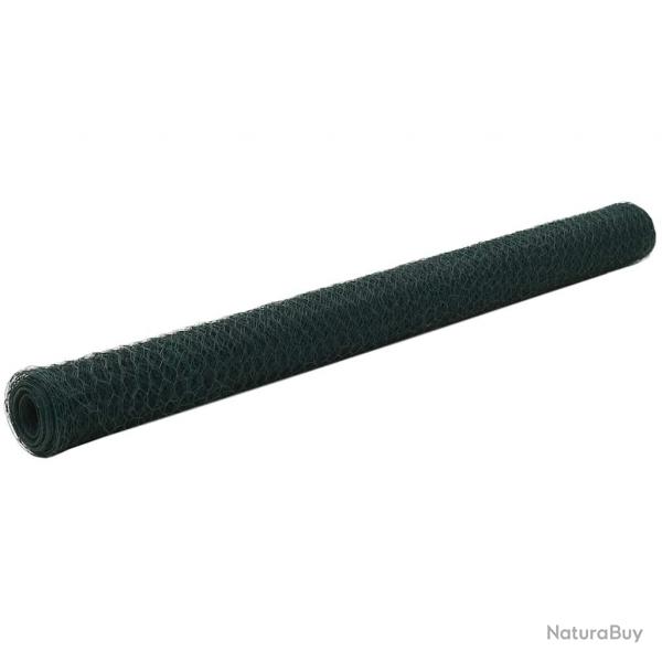 Grillage Acier avec revtement en PVC 25x1,5 m Vert alsavelo