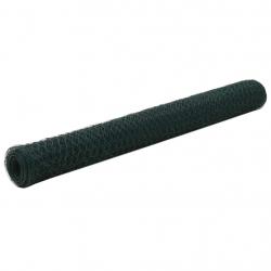 Grillage Acier avec revêtement en PVC 25x1,2 m Vert alsavelo