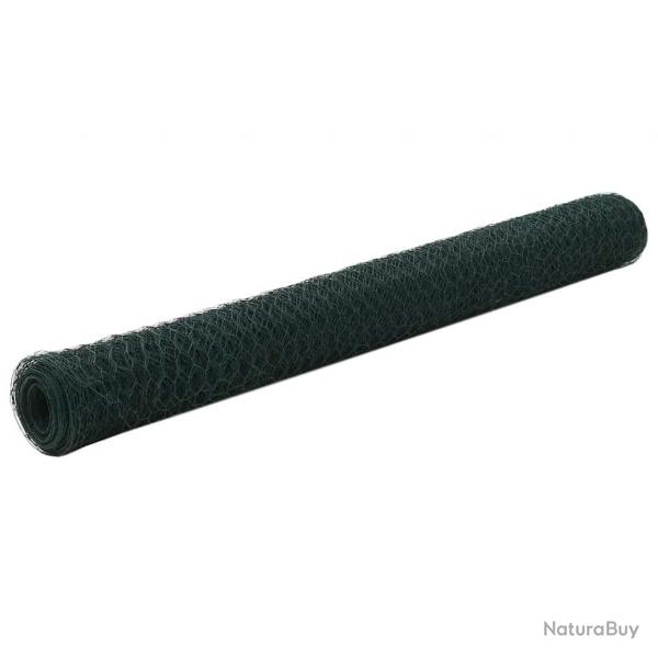 Grillage Acier avec revtement en PVC 25x1,2 m Vert alsavelo