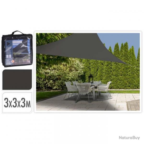 ProGarden Toile d'ombrage 3x3x3 m Gris fonc Triangle