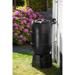 Récupérateur d'eau de pluie 120 L 51x81 cm Noir alsavelo