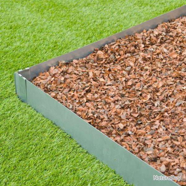 Bordures de jardin 3 pcs 91,4x10,2 cm acier alsavelo