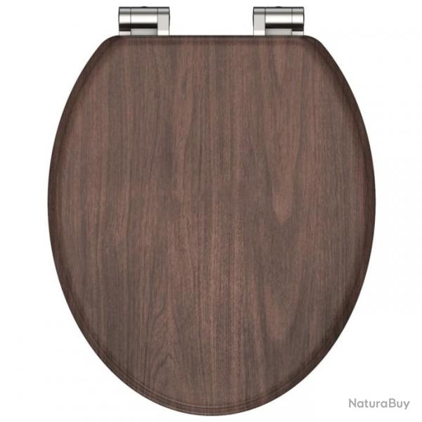 SCHTTE Sige de toilette avec fermeture en douceur DARK WOOD MDF alsavelo