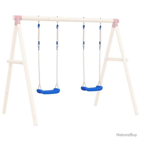 Siges de balanoire avec cordes 2 pcs bleu 37x15 cm PE alsavelo