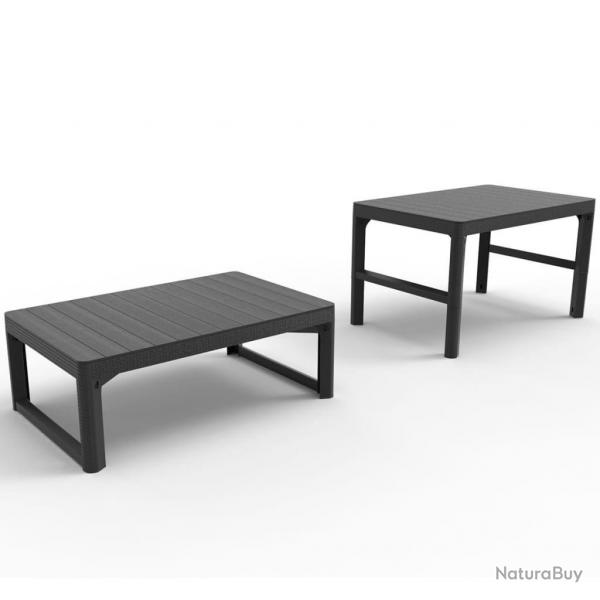 Keter Table de jardin Lyon Graphite 232300 alsavelo