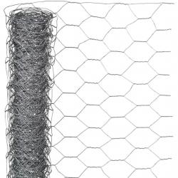 Grillage métallique hexagonal 0,5x2,5 m 25 mm Acier galvanisé alsavelo