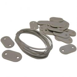 Kit de fixation pour clôture de jardin 27 pcs Gris alsavelo