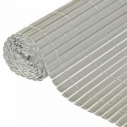 Écran de jardin à double face PVC 1,5x3 m Gris alsavelo