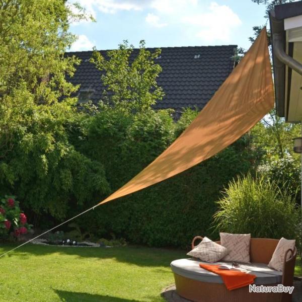 HI Voile d'ombrage triangulaire 3,6x3,6x3,6 m Beige alsavelo