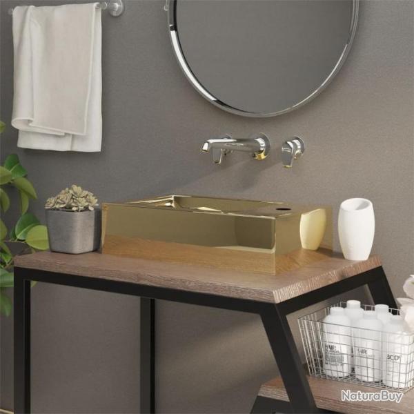 Lavabo avec trop-plein 49 x 25 x 15 cm Cramique Dor alsavelo