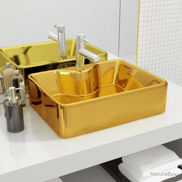 Lavabo avec trou pour robinet 48 x 37 x 13,5 cm Cramique Dor alsavelo