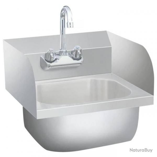 Lavabo commercial de lavage des mains avec robinet Inox