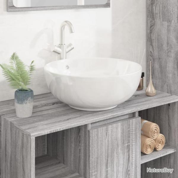 Lavabo blanc 44x17 cm cramique rond alsavelo