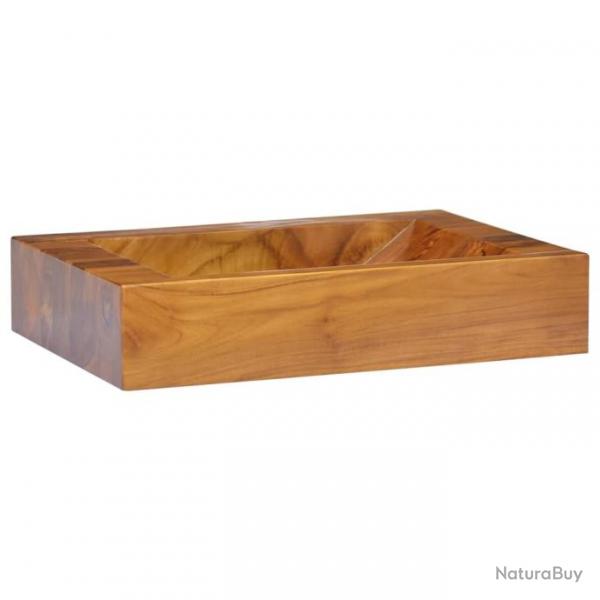 Lavabo Bois de teck massif 50x35x10 cm alsavelo