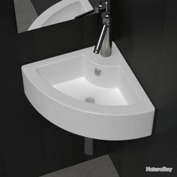 Lavabo avec trou de trop-plein 45x32x12,5 cm Blanc alsavelo