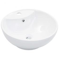 Lavabo avec trop-plein 46,5 x 18 cm Céramique Blanc alsavelo