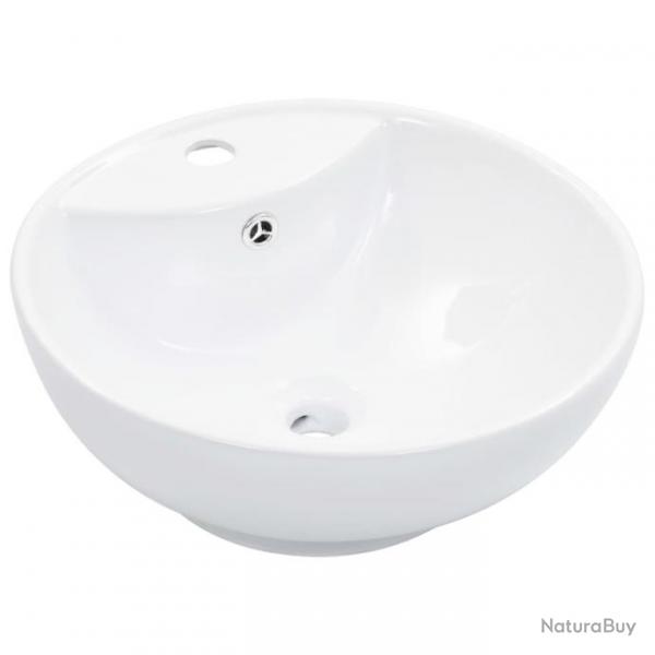 Lavabo avec trop-plein 46,5 x 18 cm Cramique Blanc alsavelo