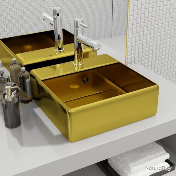 Lavabo avec trop-plein 41 x 41 x 15 cm Cramique Dor alsavelo