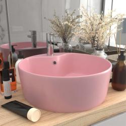 Lavabo de luxe avec trop-plein Rose mat 36x13 cm Céramique alsavelo