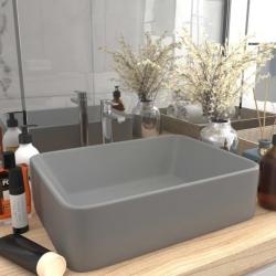 Lavabo de luxe Gris clair mat 41x30x12 cm Céramique alsavelo